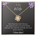 Anniversary Love Knot Necklace for Wife - From Husband