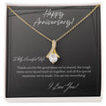 Anniversary Necklace for Wife — Sentimental Gift Set with Card
