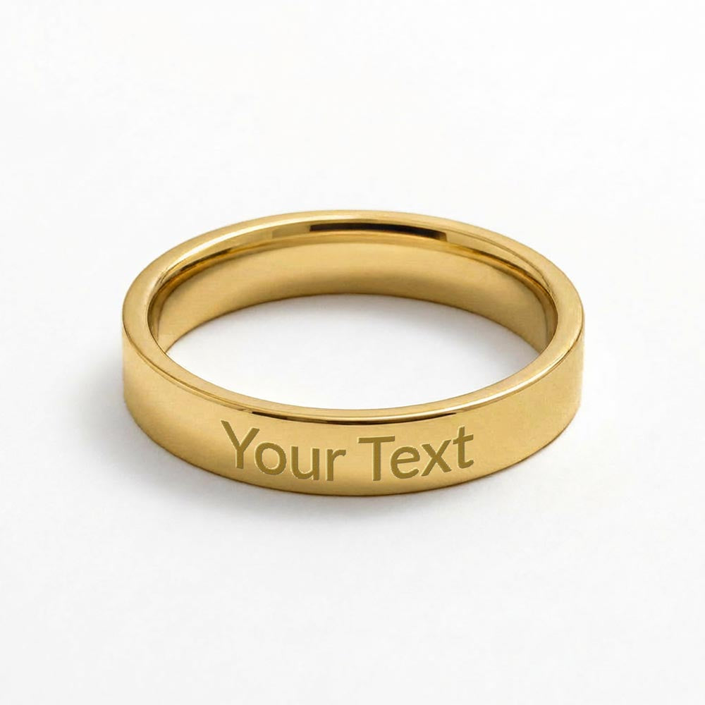 Custom Engraved Women's Ring – Personalized Gift, Gold