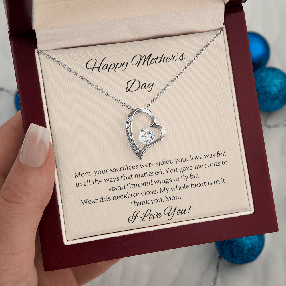 Mother's Day Heart Necklace – Gift for Mom