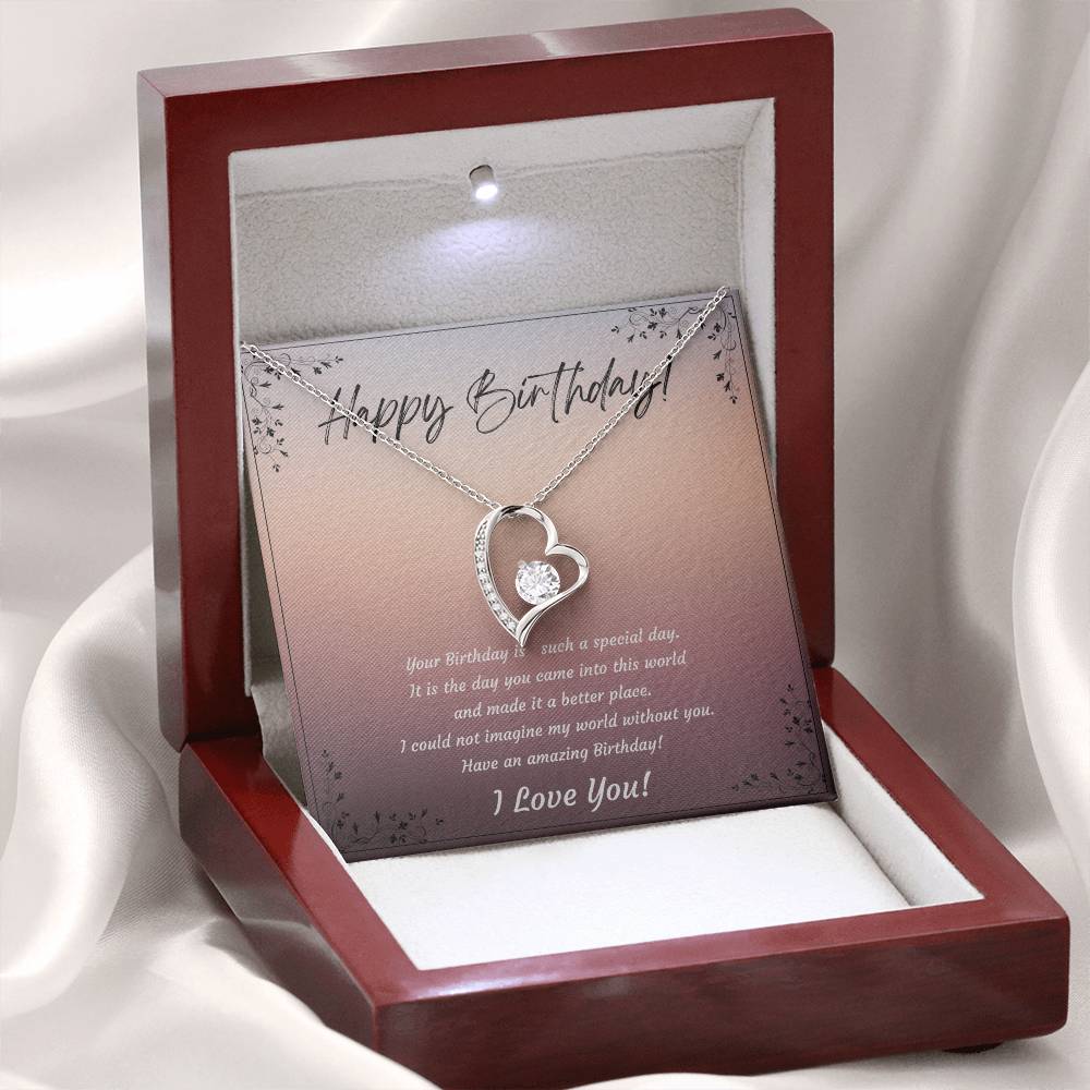 Birthday Forever Love Necklace For Wife, Daughter