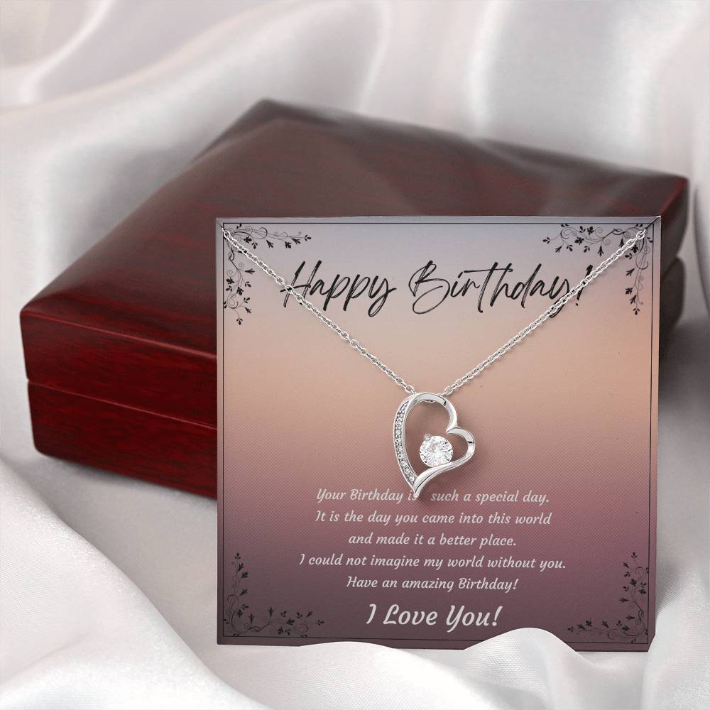 Birthday Forever Love Necklace For Wife, Daughter