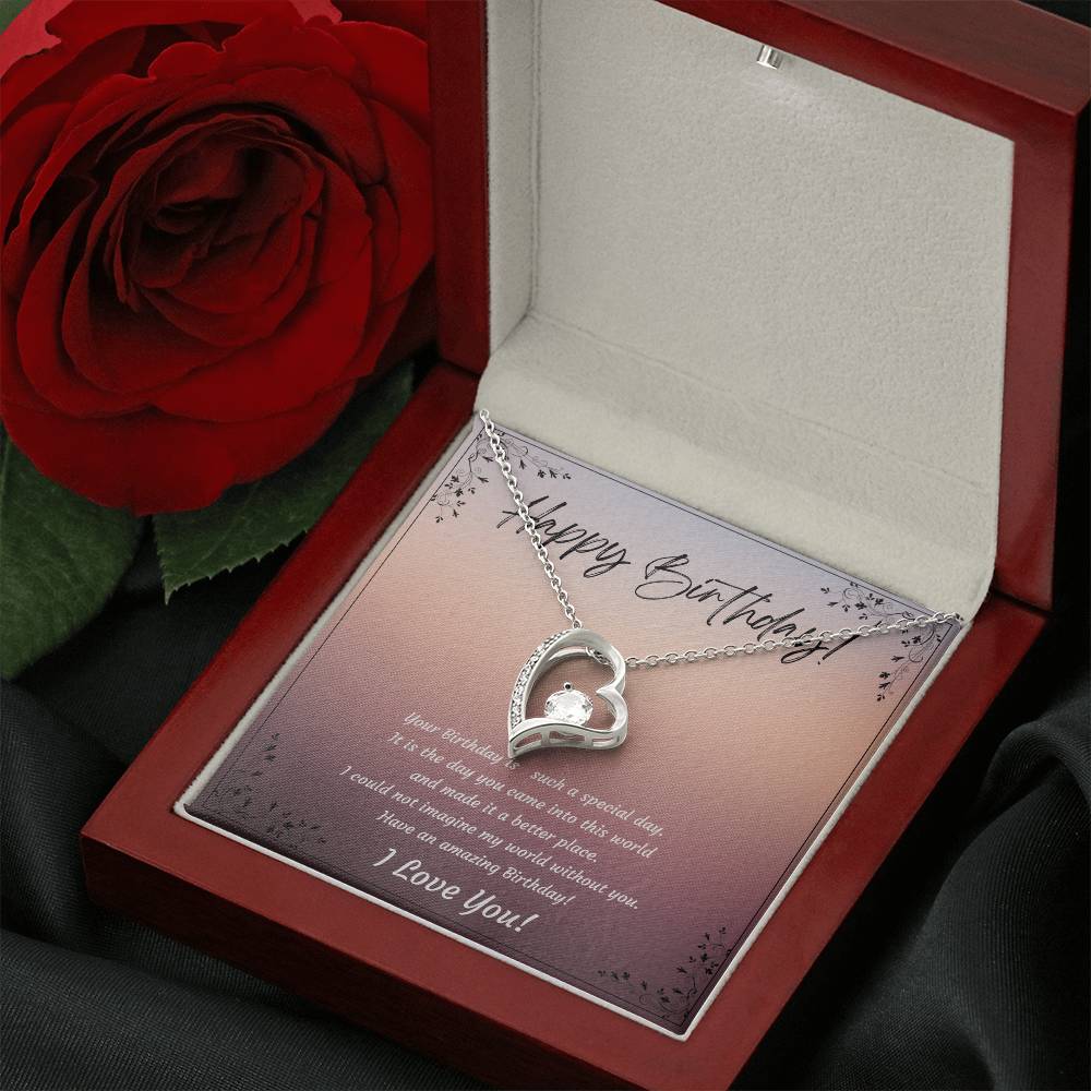Birthday Forever Love Necklace For Wife, Daughter