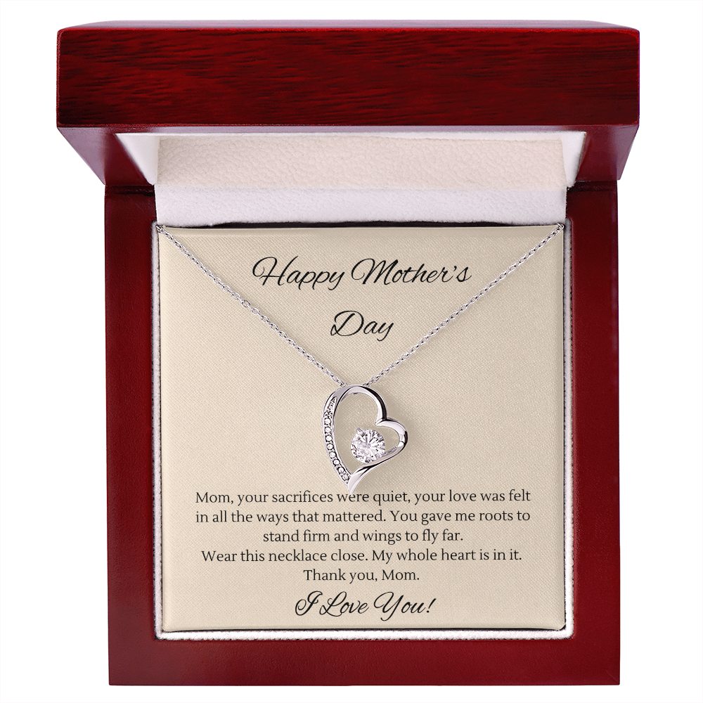Mother's Day Heart Necklace – Gift for Mom