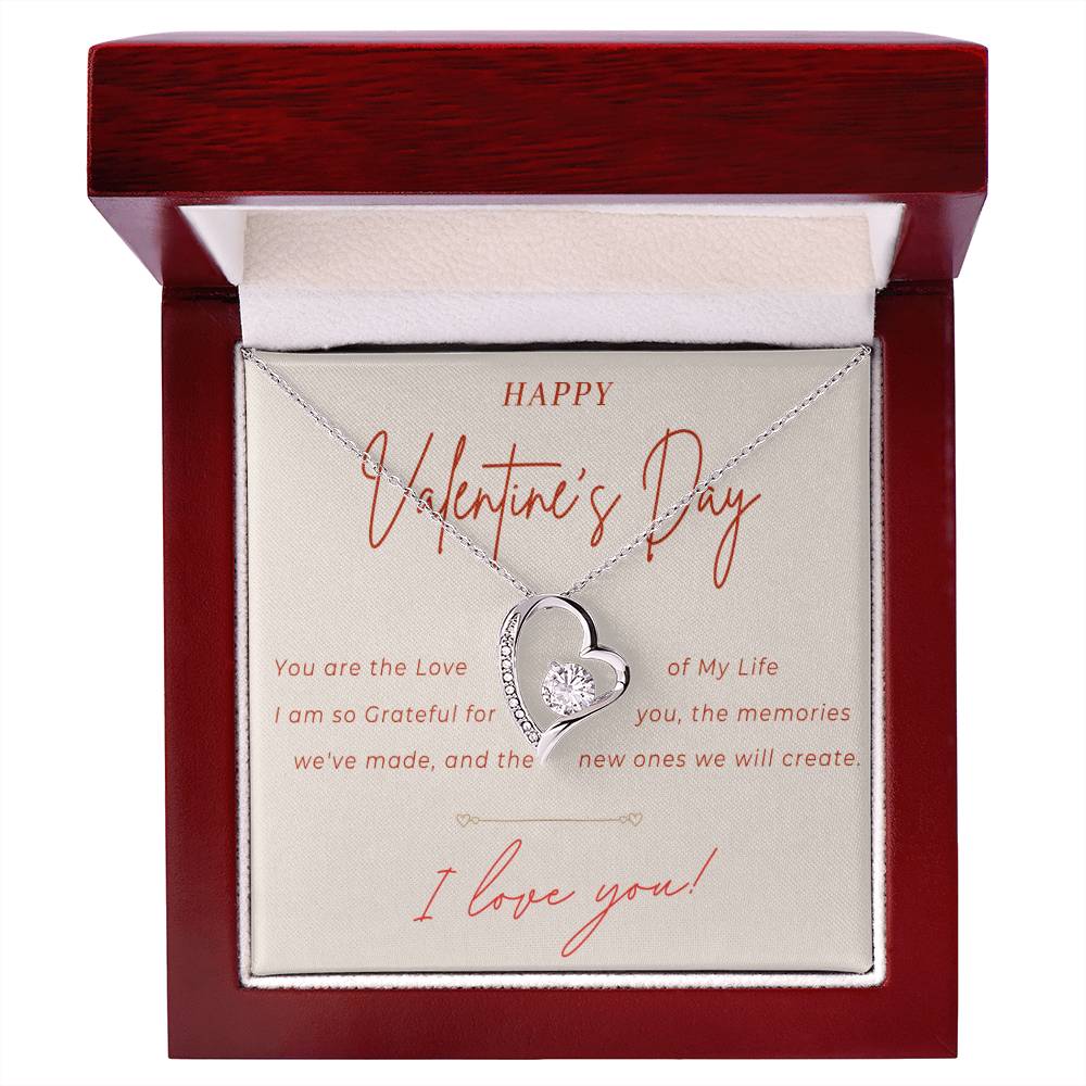 Valentines Day Heart Necklace | Gift for Wife, Girlfriend