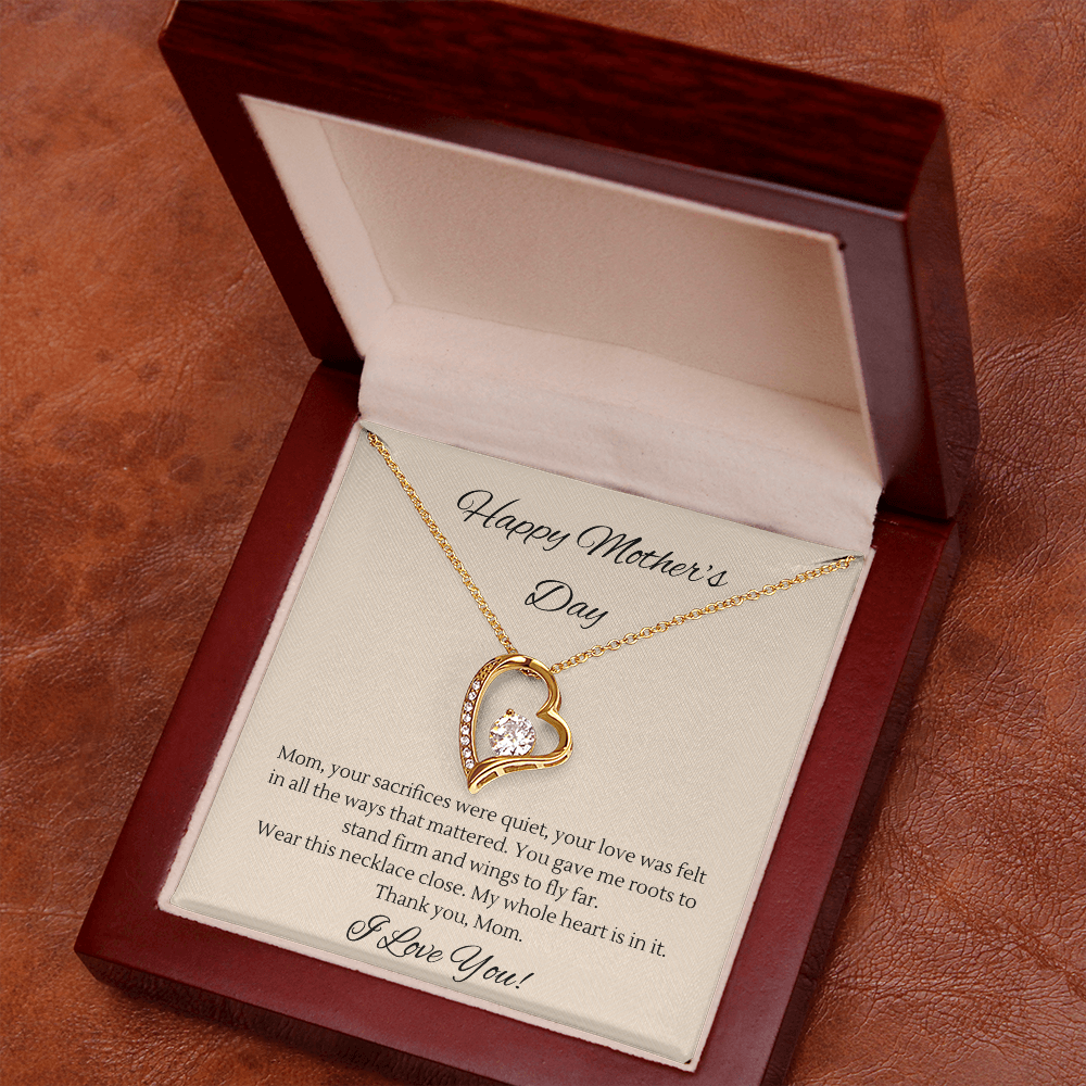 Mother's Day Heart Necklace – Gift for Mom