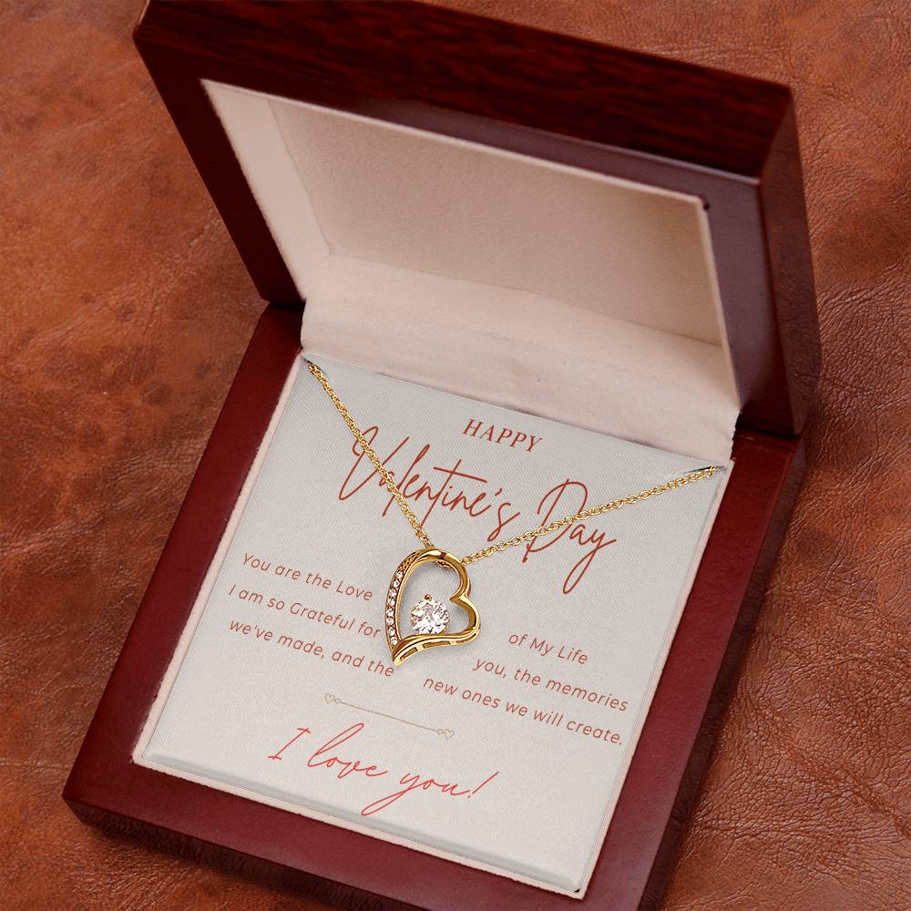 Valentines Day Heart Necklace | Gift for Wife, Girlfriend