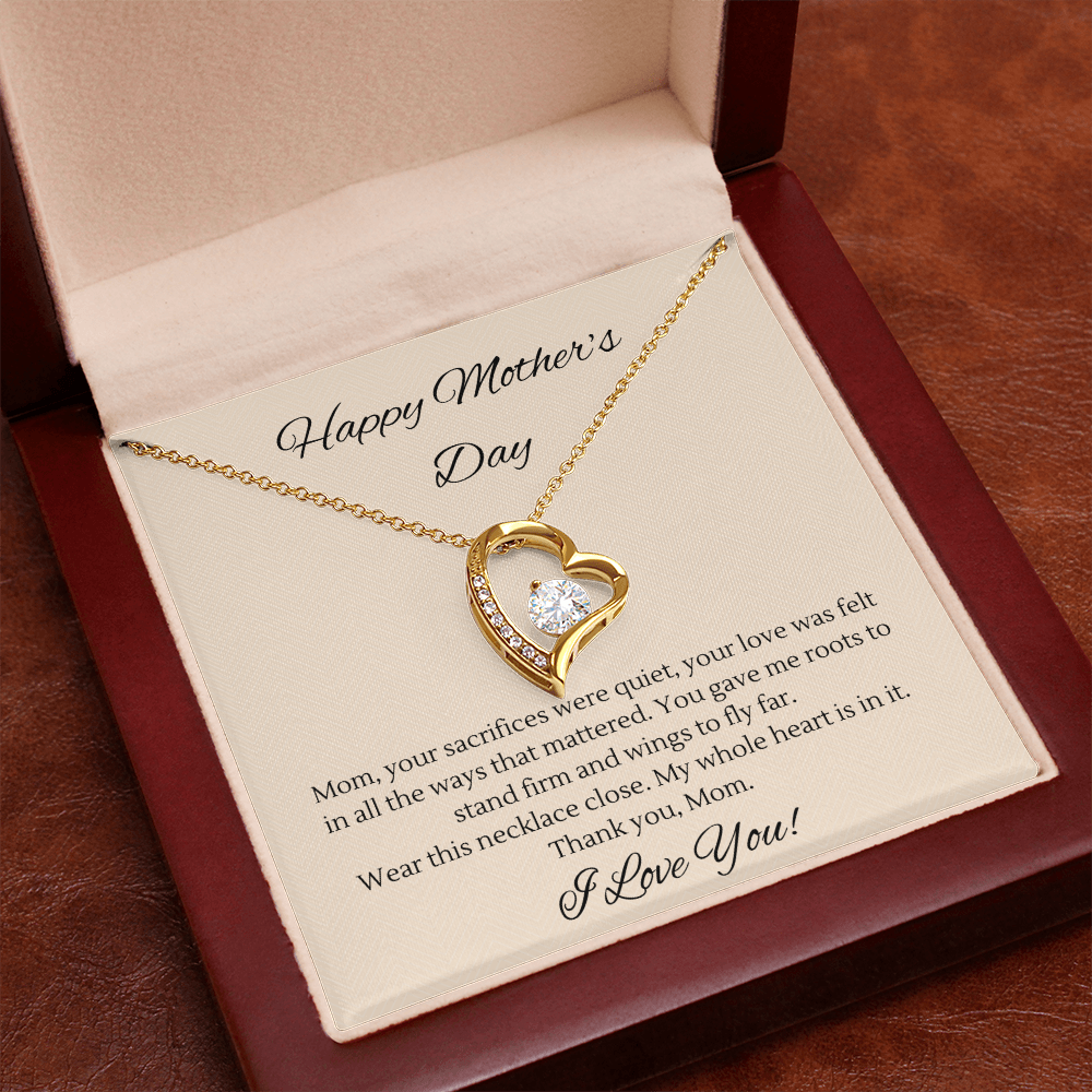 Mother's Day Heart Necklace – Gift for Mom