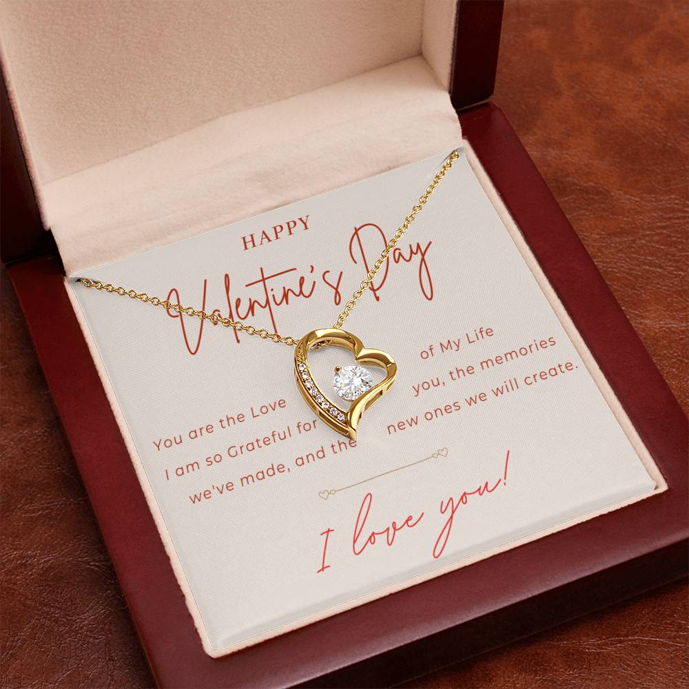 Valentines Day Heart Necklace | Gift for Wife, Girlfriend