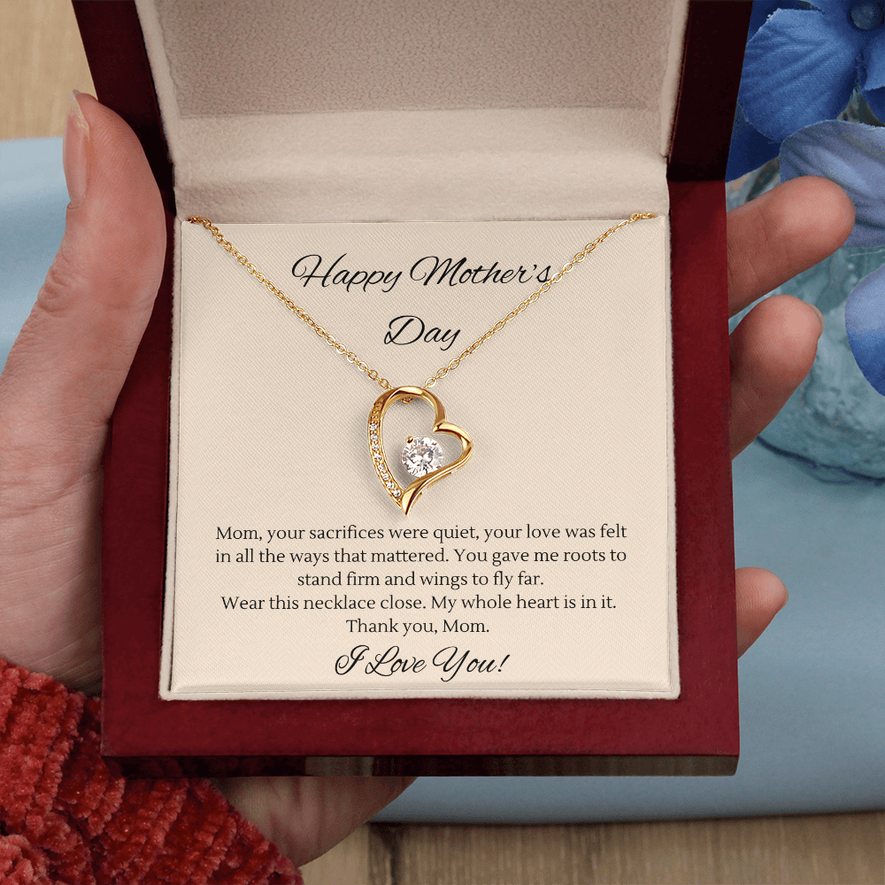 Mother's Day Heart Necklace – Gift for Mom