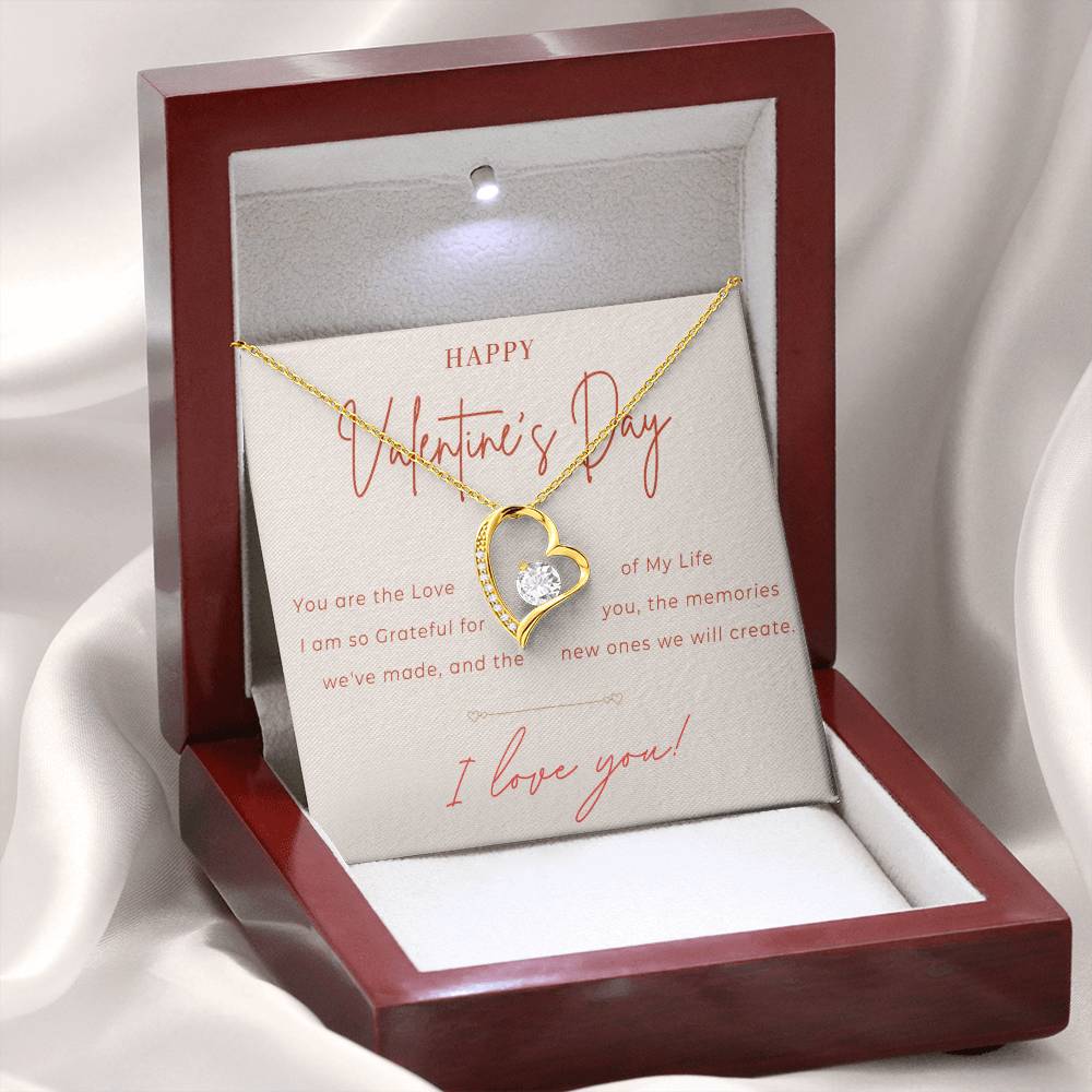 Valentines Day Heart Necklace | Gift for Wife, Girlfriend