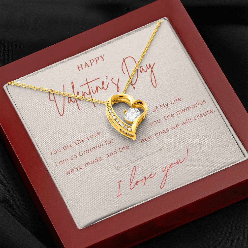 Valentines Day Heart Necklace | Gift for Wife, Girlfriend