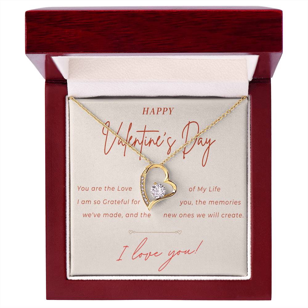 Valentines Day Heart Necklace | Gift for Wife, Girlfriend