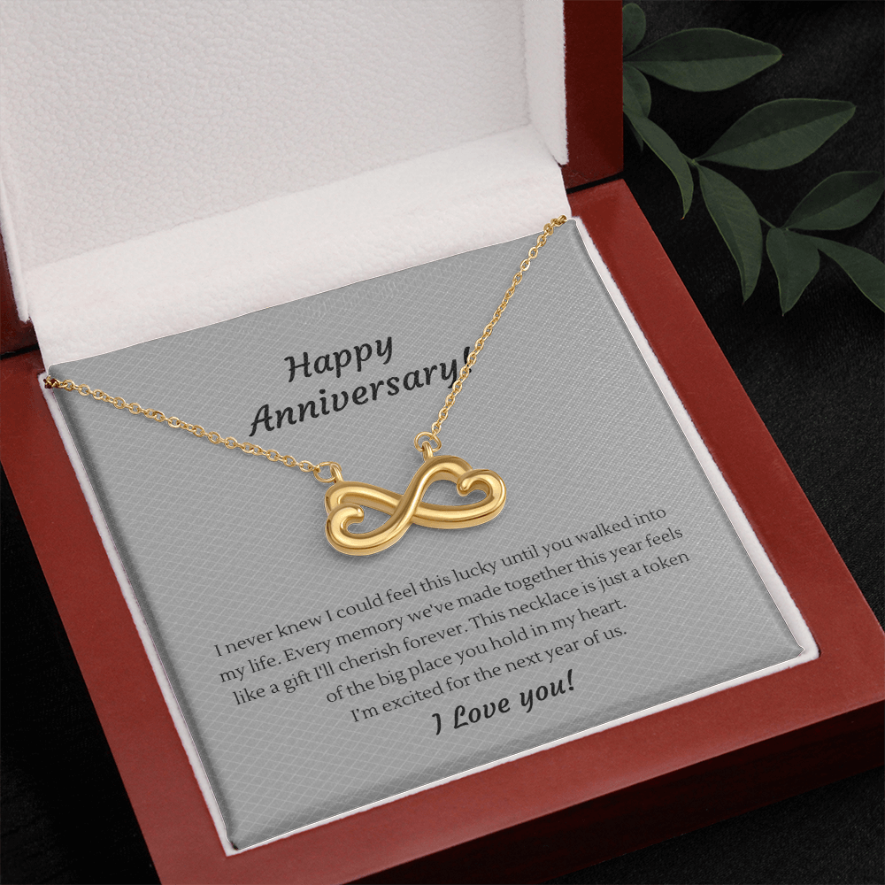 Infinity Heart Necklace – Anniversary Gift for Girlfriend, Infinite Love Pendant