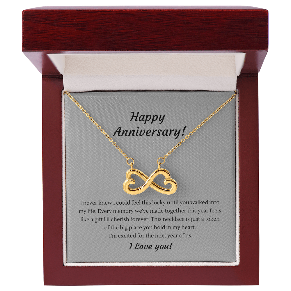 Infinity Heart Necklace – Anniversary Gift for Girlfriend, Infinite Love Pendant