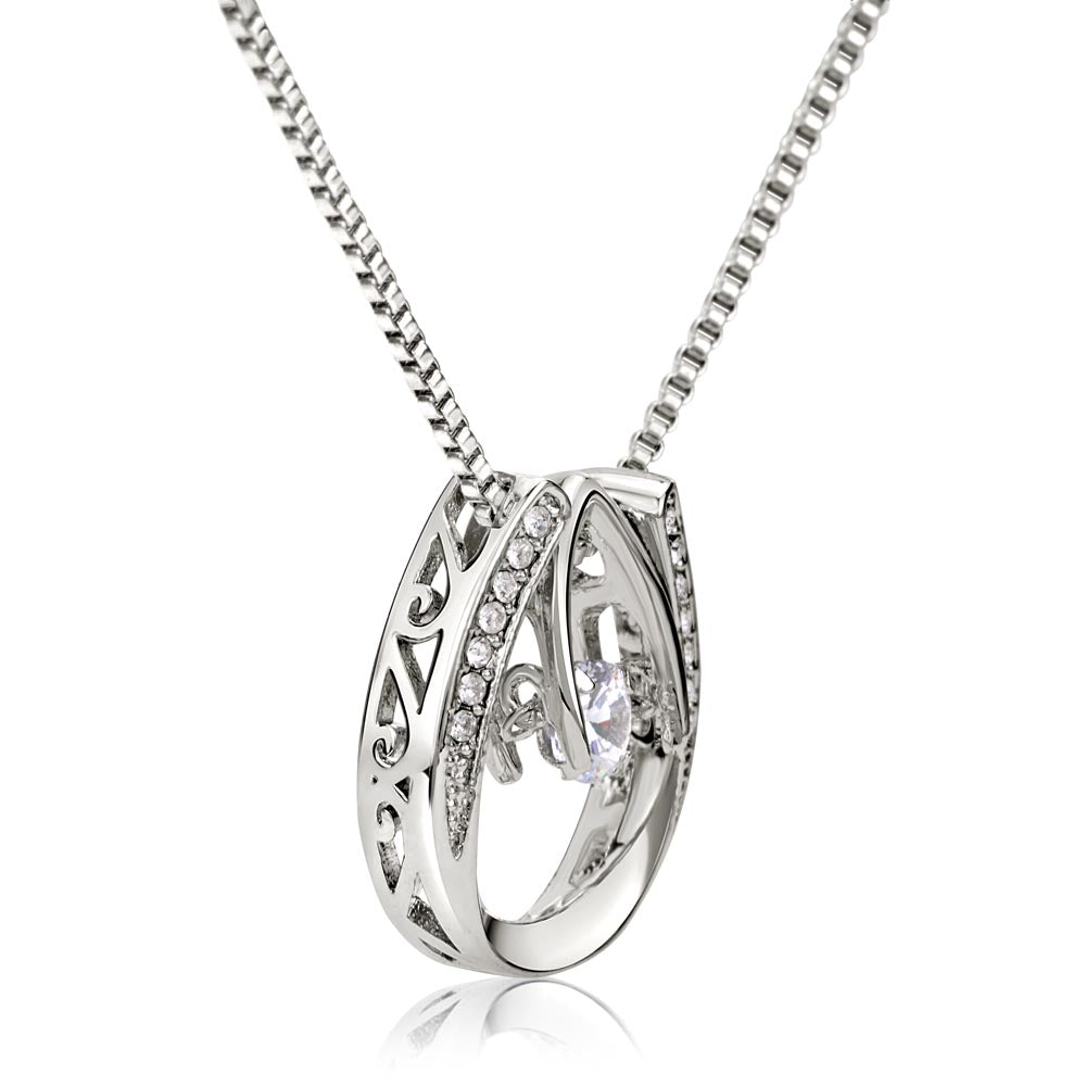 To My Beautiful Daughter Necklace – Lucky Horseshoe Pendant Gift | A Mother's Love