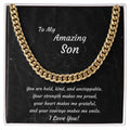 Graduation Cuban Link Necklace for Son | Birthday