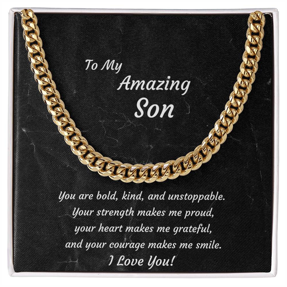 Graduation Cuban Link Necklace for Son | Birthday