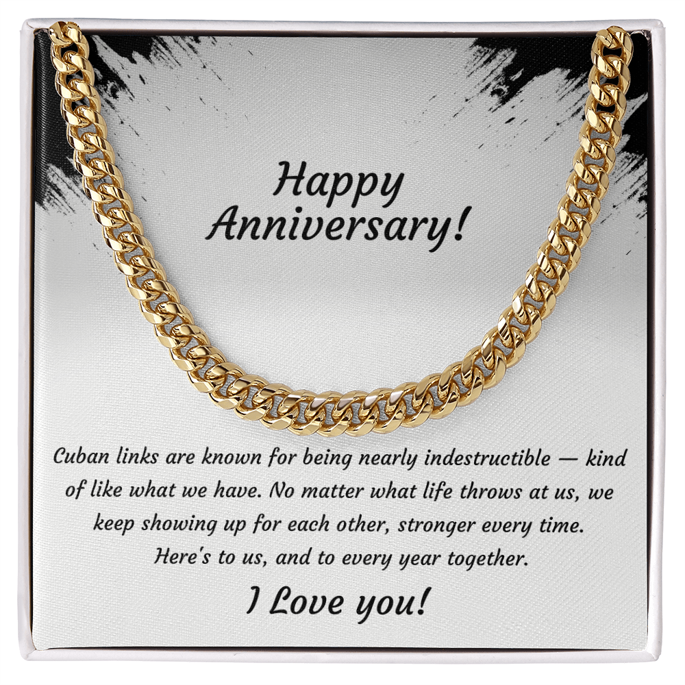 Real Ones Don't Break Cuban Link Chain Necklace | Anniversary Gift | Stainless Steel or 18K Gold