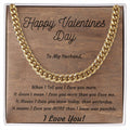 Valentines Day Cuban Link Necklace for Husband
