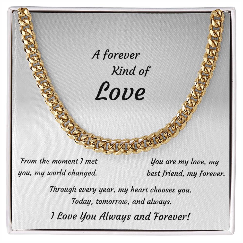 Cuban Necklace Gift for Husband, Boyfriend, Anniversary, Birthday, Valentines