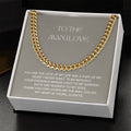 Anniversary Cuban Link Necklace for Him | The Man I Love Gift