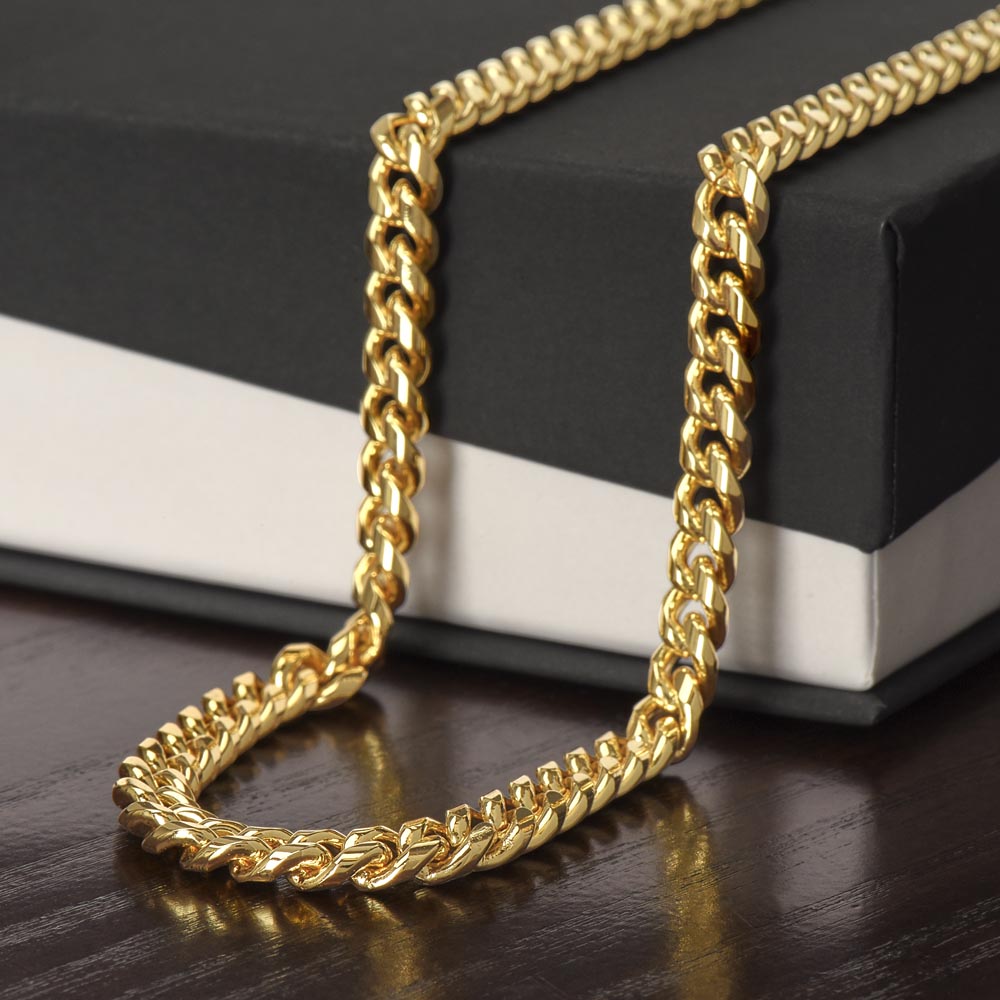 Cuban Link Chain Necklace for Dad | Unconditional Love Father's Day Gift