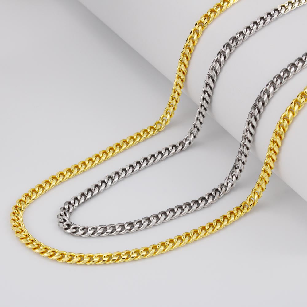 Real Ones Don't Break Cuban Link Chain Necklace | Anniversary Gift | Stainless Steel or 18K Gold
