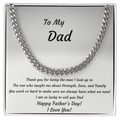 To My Dad Necklace – Father's Day Gift from Son or Daughter