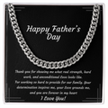 Cuban Link Chain Necklace for Dad | Unconditional Love Father's Day Gift