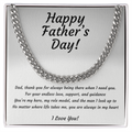 Cuban Link Chain Necklace for Dad | Hero & Role Model Father's Day Gift