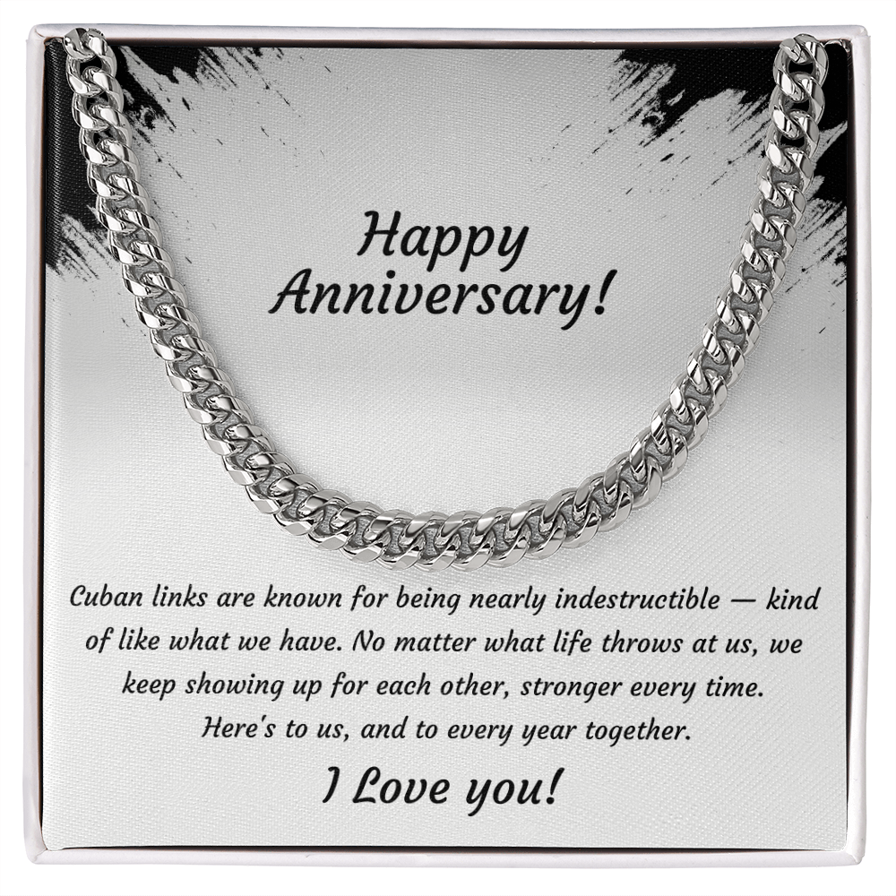 Real Ones Don't Break Cuban Link Chain Necklace | Anniversary Gift | Stainless Steel or 18K Gold
