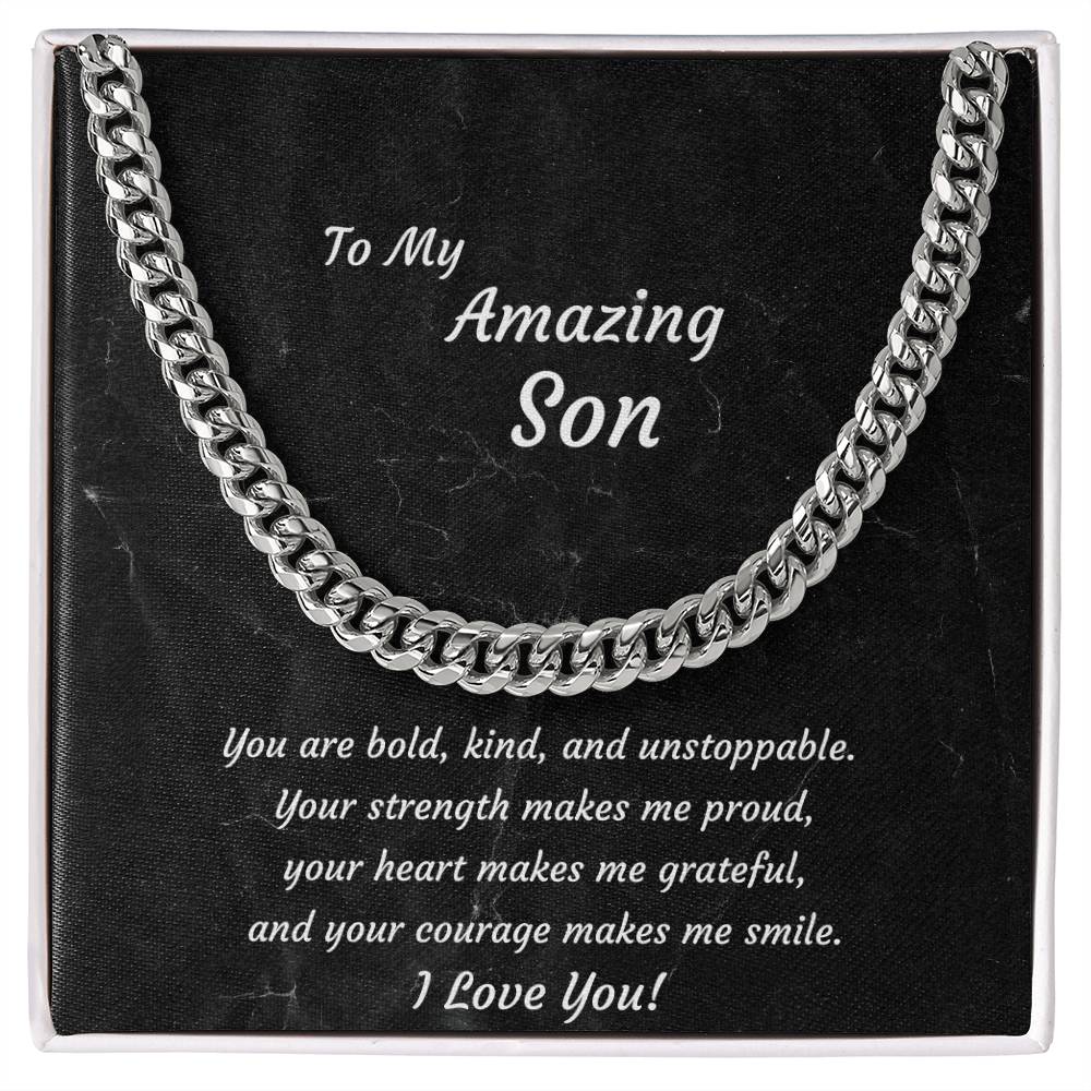 Graduation Cuban Link Necklace for Son | Birthday