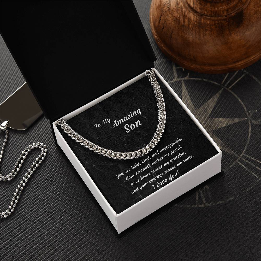 Graduation Cuban Link Necklace for Son | Birthday