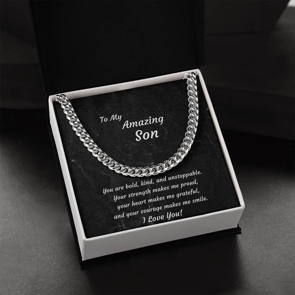 Graduation Cuban Link Necklace for Son | Birthday