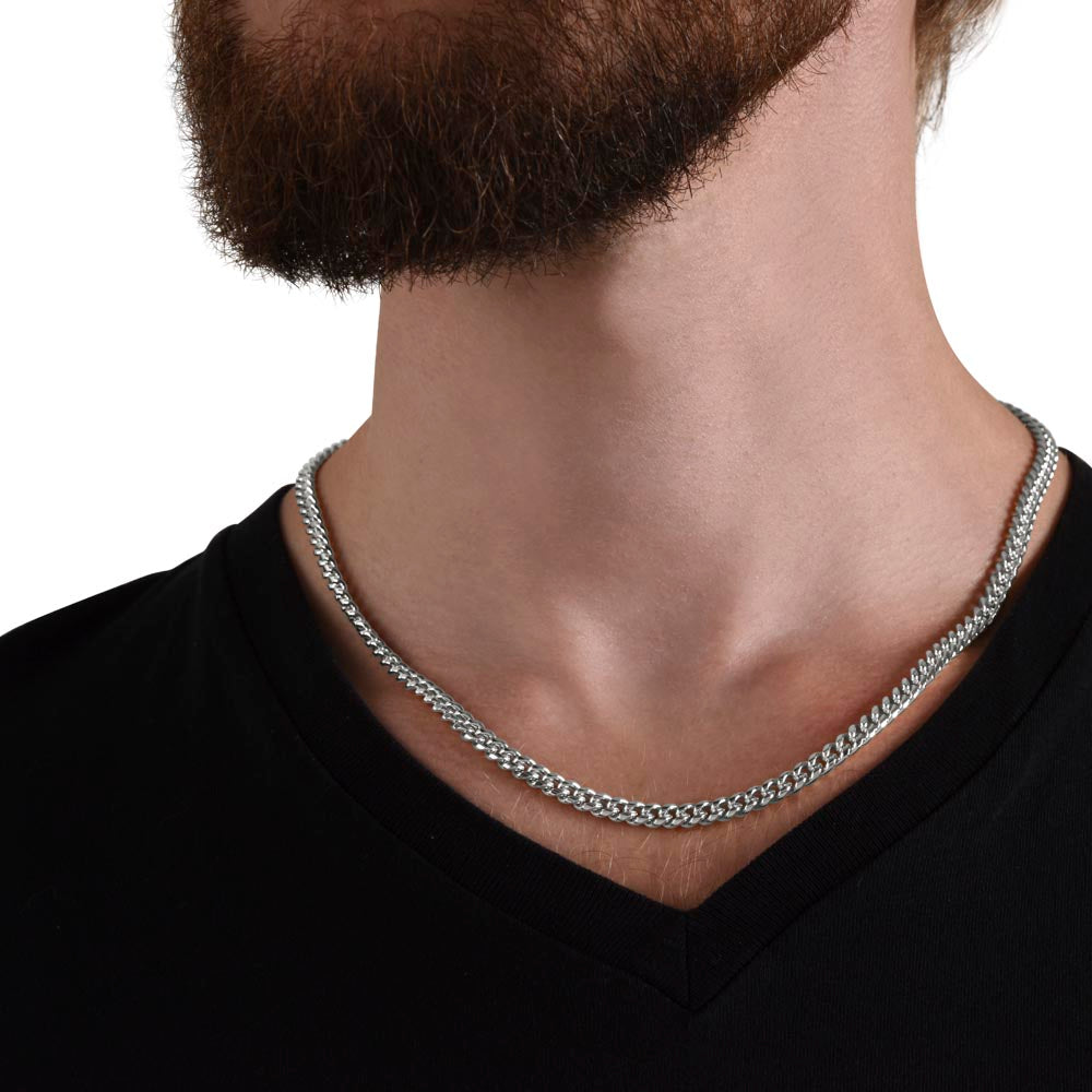 Anniversary Cuban Link Necklace for Him | Forever Love Gift