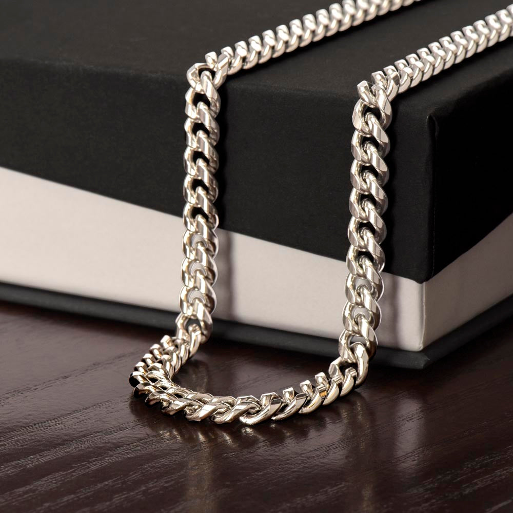 Cuban Link Chain Necklace for Dad | Hero & Role Model Father's Day Gift