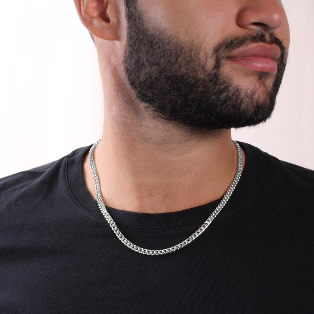 Anniversary Cuban Link Necklace for Him | Forever Love Gift