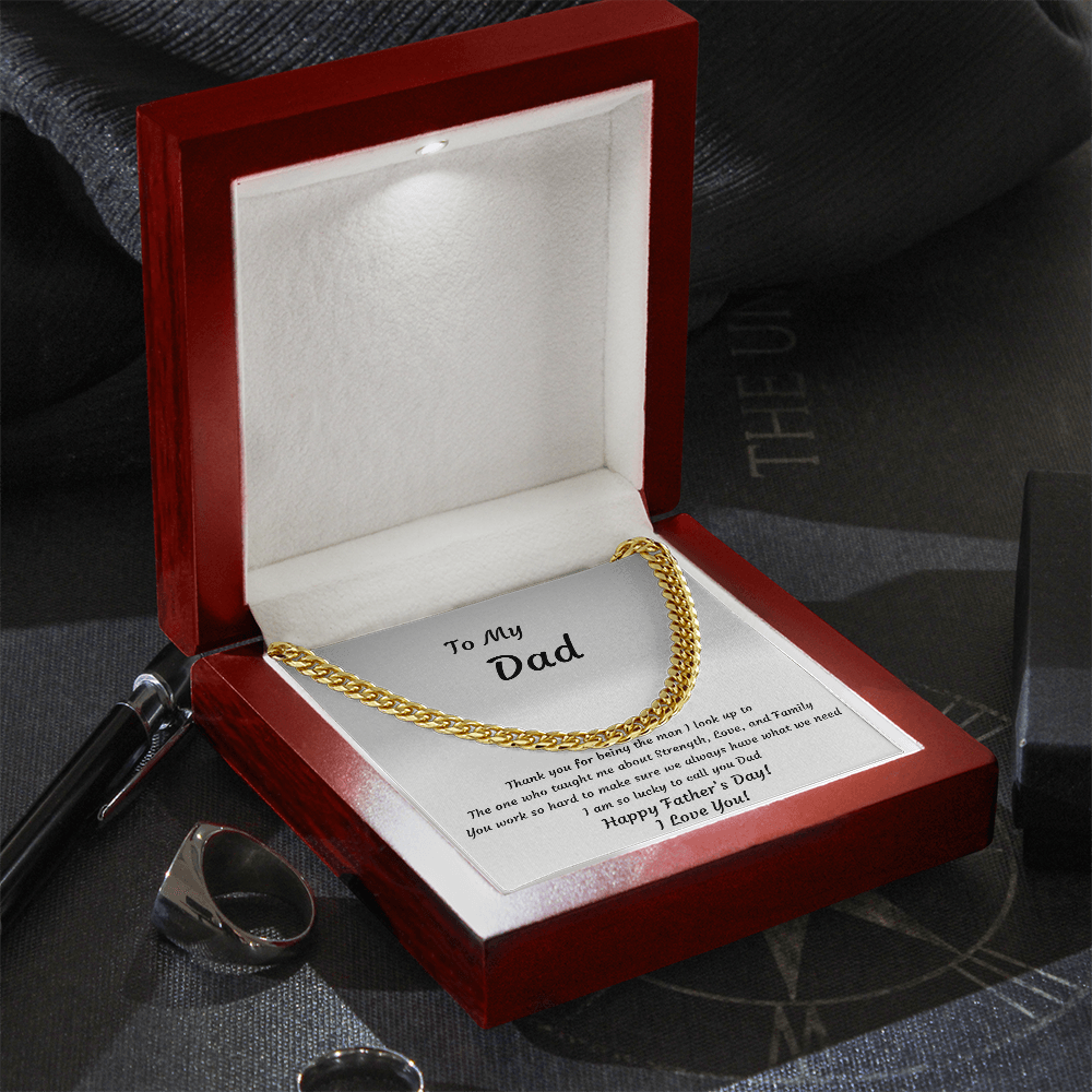 To My Dad Necklace – Father's Day Gift from Son or Daughter