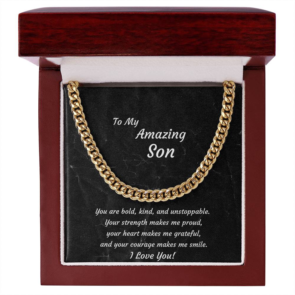 Graduation Cuban Link Necklace for Son | Birthday