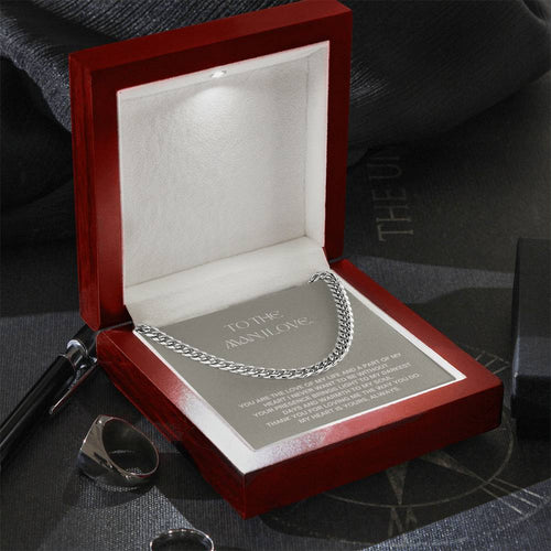 Anniversary Cuban Link Necklace for Him | The Man I Love Gift