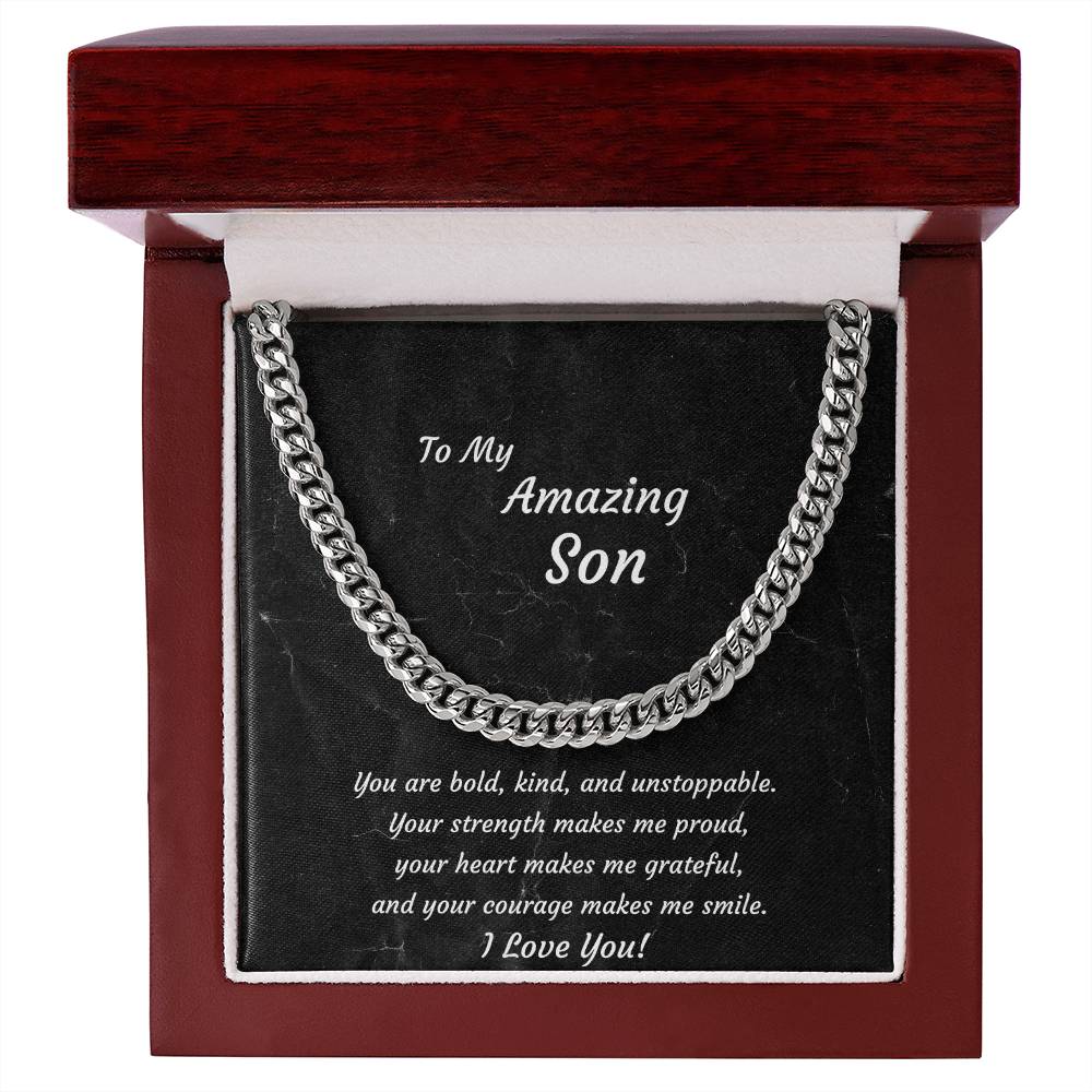Graduation Cuban Link Necklace for Son | Birthday