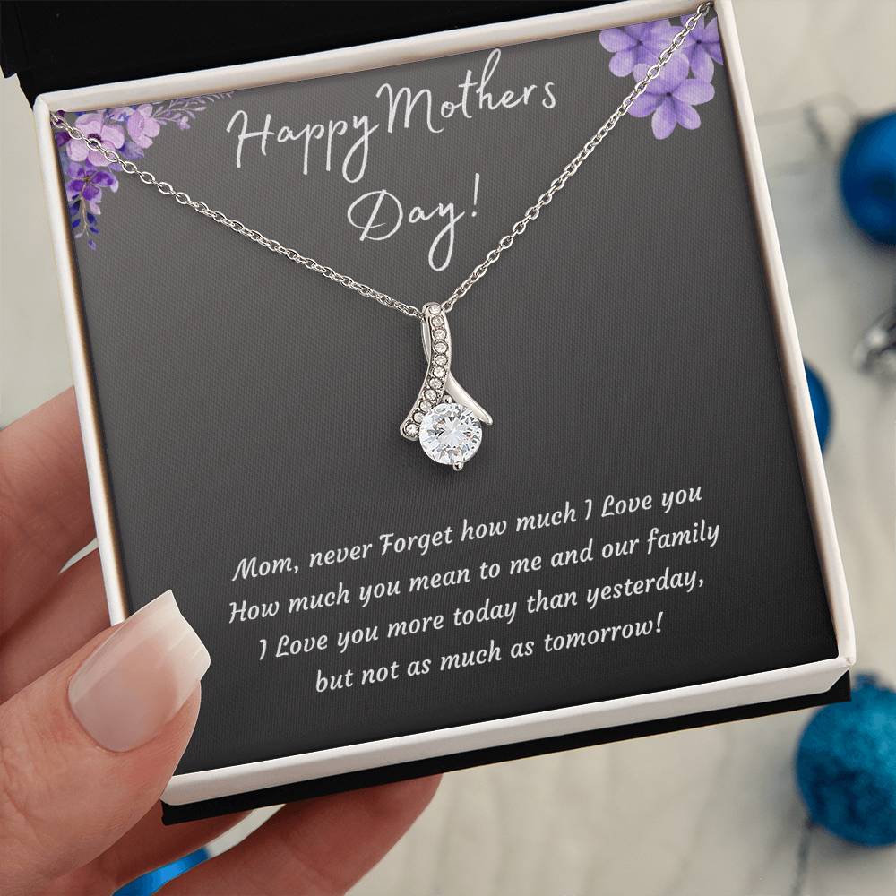 Mothers Day Alluring Beauty Necklace | 14k White or 18k Yellow Gold