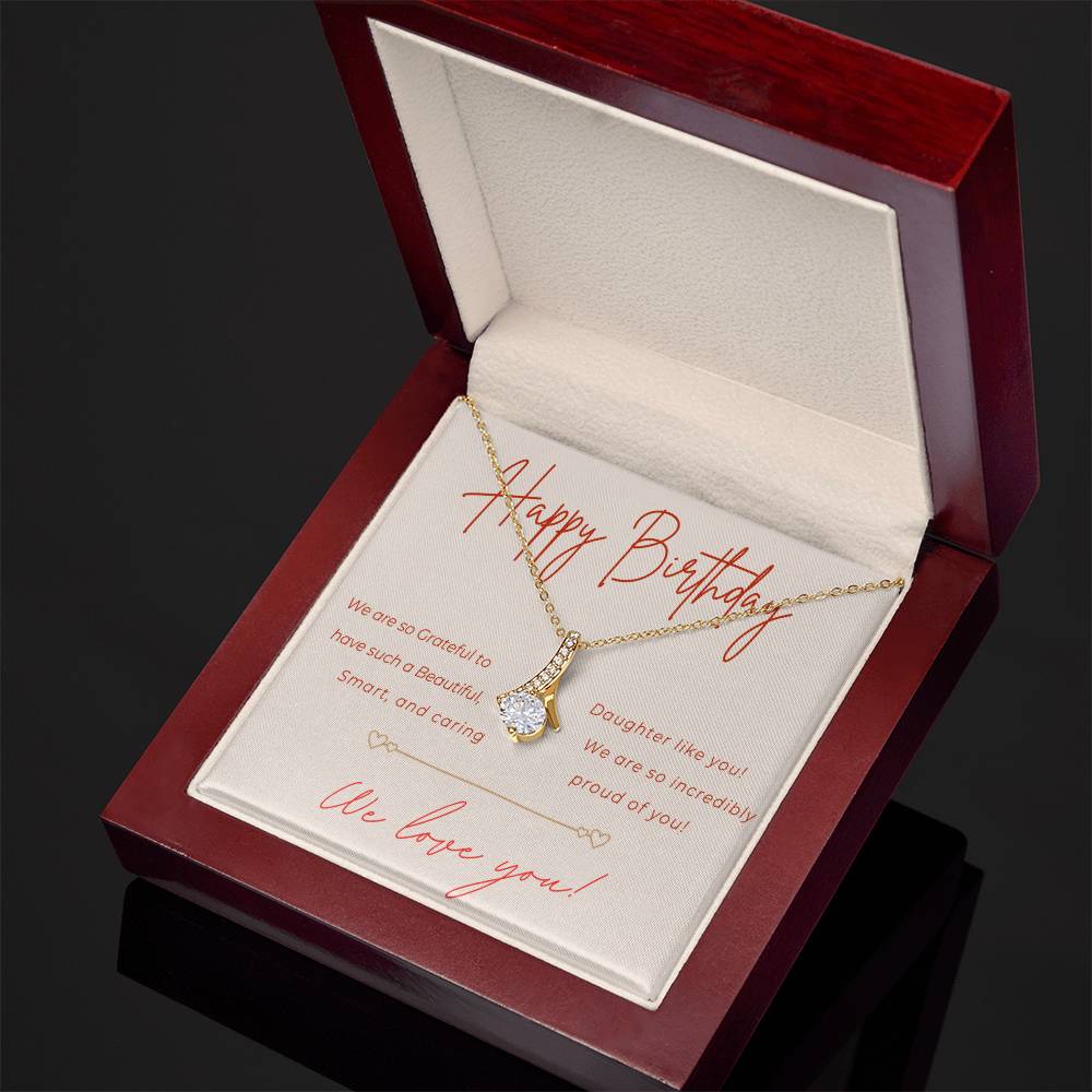 Birthday Alluring Beauty Necklace for Daughter from Parents
