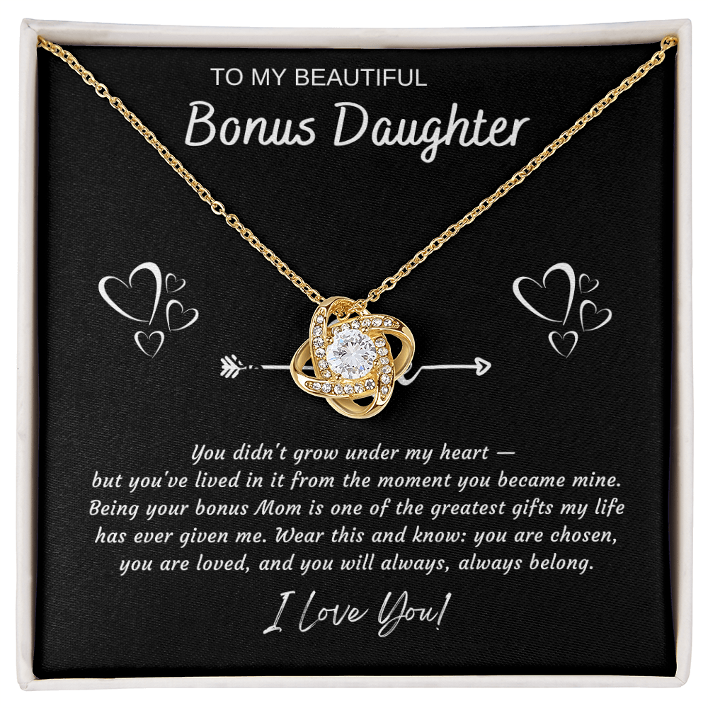 Bonus Daughter Love Knot Necklace Graduation | Gift from Stepmom