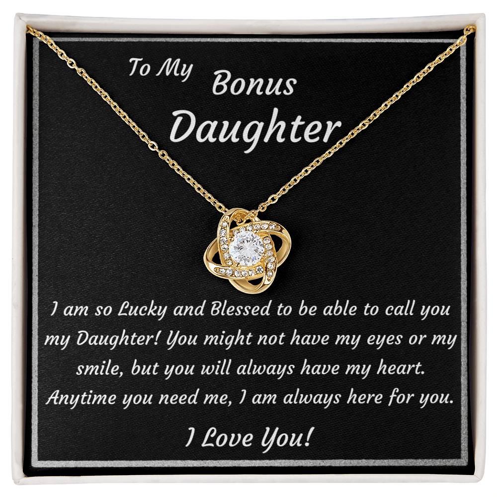 Birthday Bonus Daughter Love Knot Necklace | Graduation