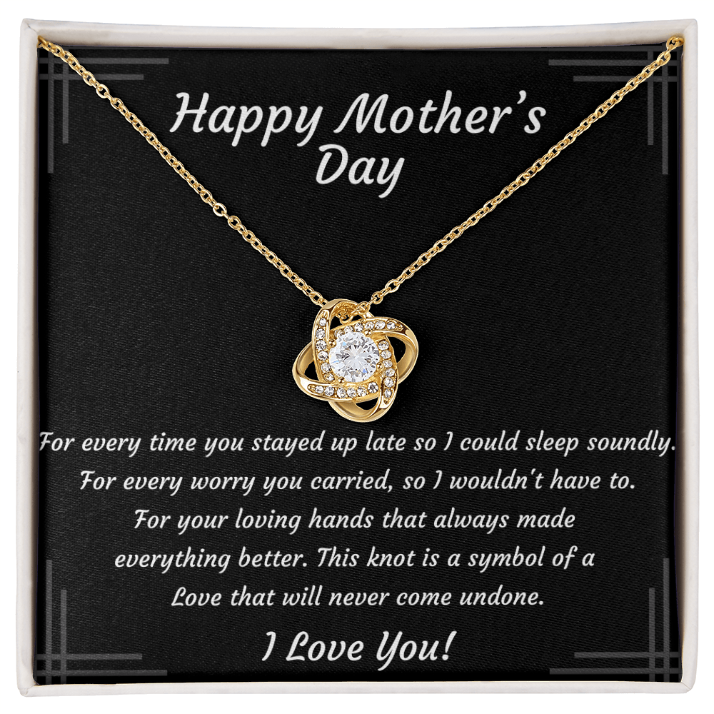 Mother's Day Love Knot Necklace – Gift for Mom