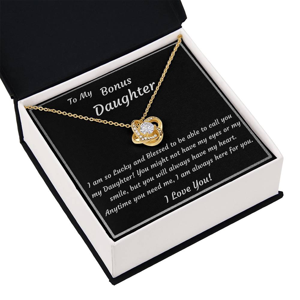 Birthday Bonus Daughter Love Knot Necklace | Graduation