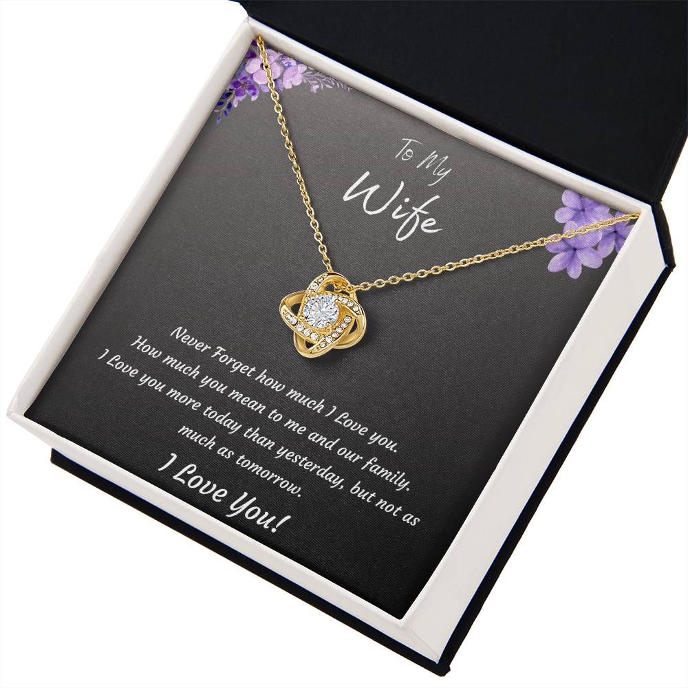 Forever Love 14k White or 18k Yellow Gold Necklace for Wife | Birthday Valentines Day Anniversary Mothers Day Gifts