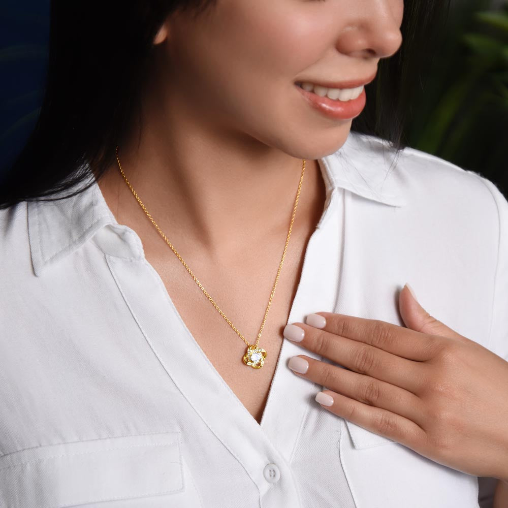 Graduation Love Knot Necklace for Daughter | from Mom and Dad